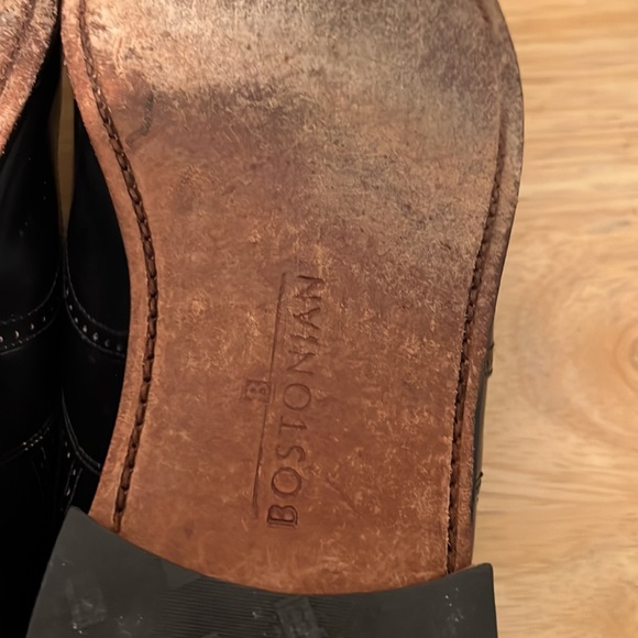 MENS BOSTONIAN BLACK LEATHER SHOES•SIZE 13 - Picture 9 of 10